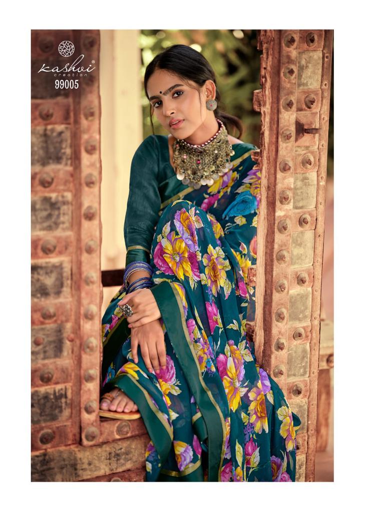 Kashvi Phulwari Casual Wear Georgette Printed Designer Saree Collection